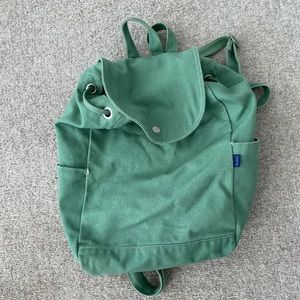 BAGGU Canvas Green Backpack